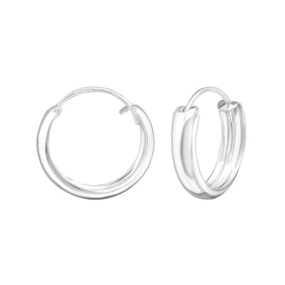 Silver 16mm Ear Hoops