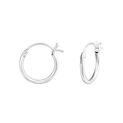 Silver 12mm Ear Hoops with French Lock