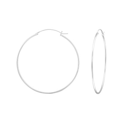 40mm Sterling Silver Ear Hoops