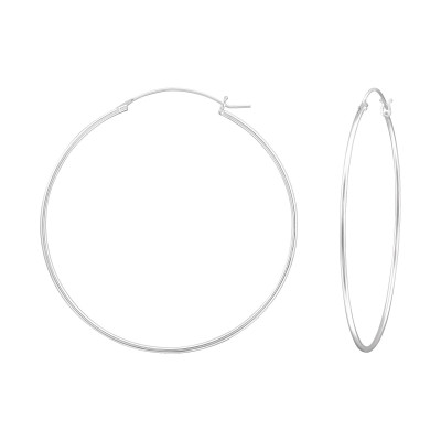 50mm Sterling Silver Ear Hoops