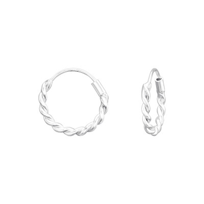 Silver 12mm Ear Hoops