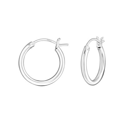 Silver 16mm Ear Hoops with French lock