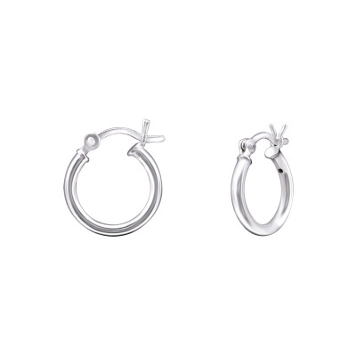 14mm Sterling Silver Ear Hoops