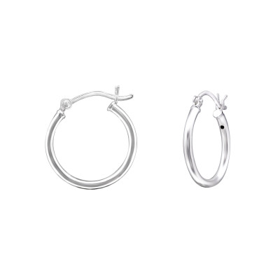 Silver 20mm Ear Hoops with French Lock