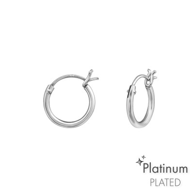 Silver 10mm Ear Hoops with French Lock