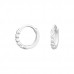 Silver Huggies Ear Hoops with Cubic Zirconia