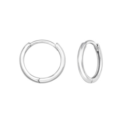 Sterling Silver Huggie Ear Hoops