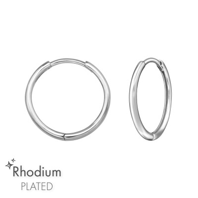 16mm Sterling Silver Huggie Ear Hoops