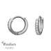 Sterling Silver Pave Huggie Hoops with Cubic Zirconia