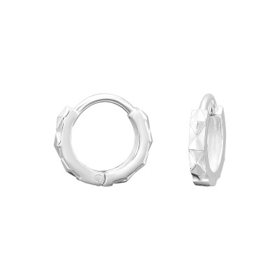 Silver Huggies Ear Hoops