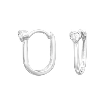 Silver Huggies Ear Hoops