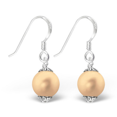 Dangle Sterling Silver Earrings with Pearl