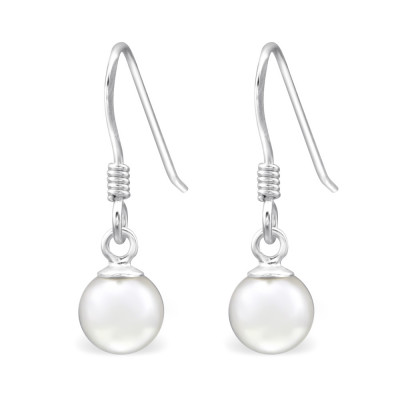 Glass Pearl 8mm Earrings