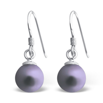 8mm Sterling Silver Earrings with Pearl