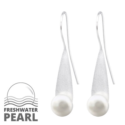 Harmony's Sterling Silver Earrings with Pearl