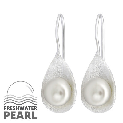 Harmony's Sterling Silver Earrings with Pearl