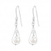 Sterling Silver Earrings with 6mm Plastic Pearl