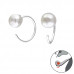 Silver 6mm Earrings with Synthetic Pearl