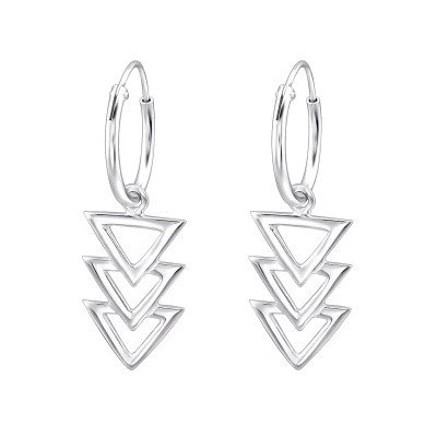 Silver Triangles Earrings