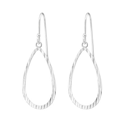 Silver Pear Earrings