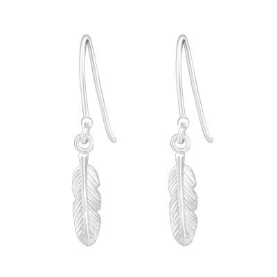 Silver Feather Earrings