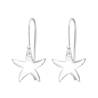 Silver Starfish Earrings