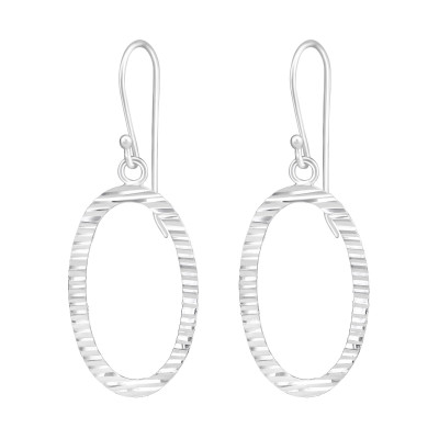 Oval Sterling Silver Earrings