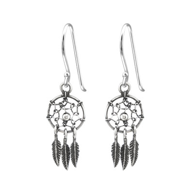 Silver Dreamcatcher Earrings