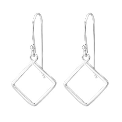 Silver Square Earrings