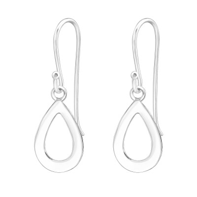 Silver Pear Earrings