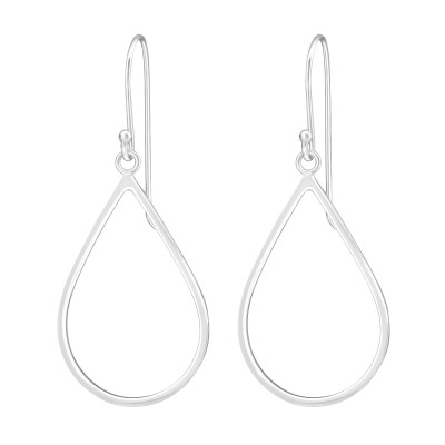 Silver Pear Earrings