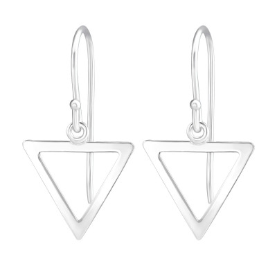 Silver Triangle Earrings