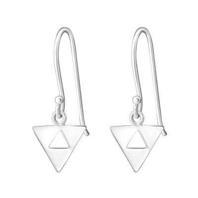 Silver Triangle Earrings