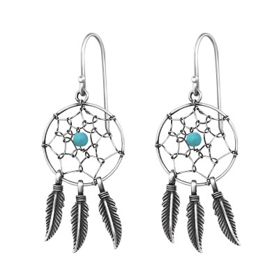 Silver Dreamcatcher Earrings