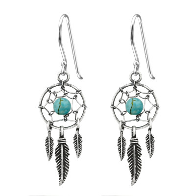 Dream Catcher Sterling Silver Earrings