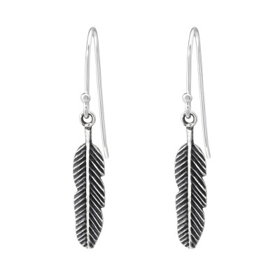 Silver Feather Earrings