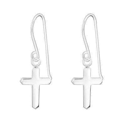 Silver Cross Earrings