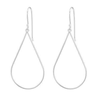 Silver Pear Earrings