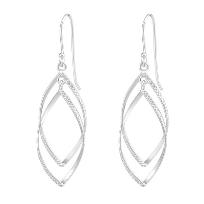 Silver Twisted Earrings