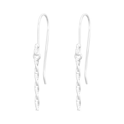 Silver Twisted Earrings