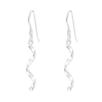 Silver Twist Earrings