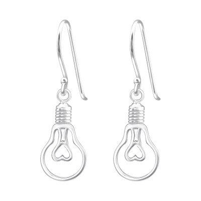 Silver Light Bulb Earrings