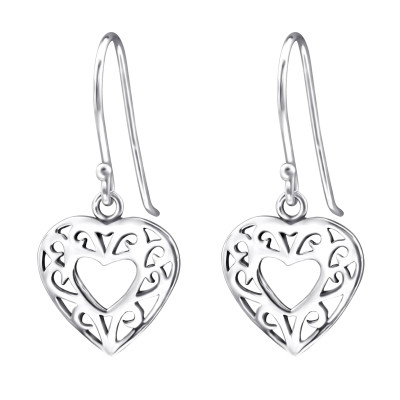 Silver Heart Earrings