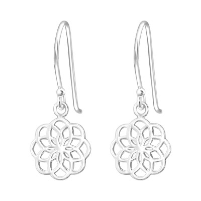 Silver Flower Earrings