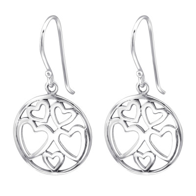 Silver Hearts Earrings