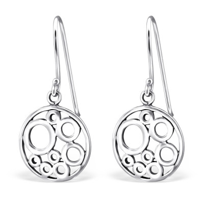 Round Sterling Silver Earrings