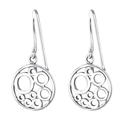 Silver Round Earrings