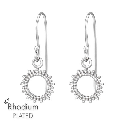 Silver Sun Earrings