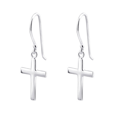 Cross Sterling Silver Earrings