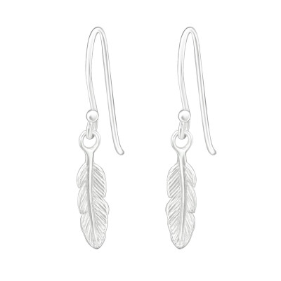 Silver Feather Earrings